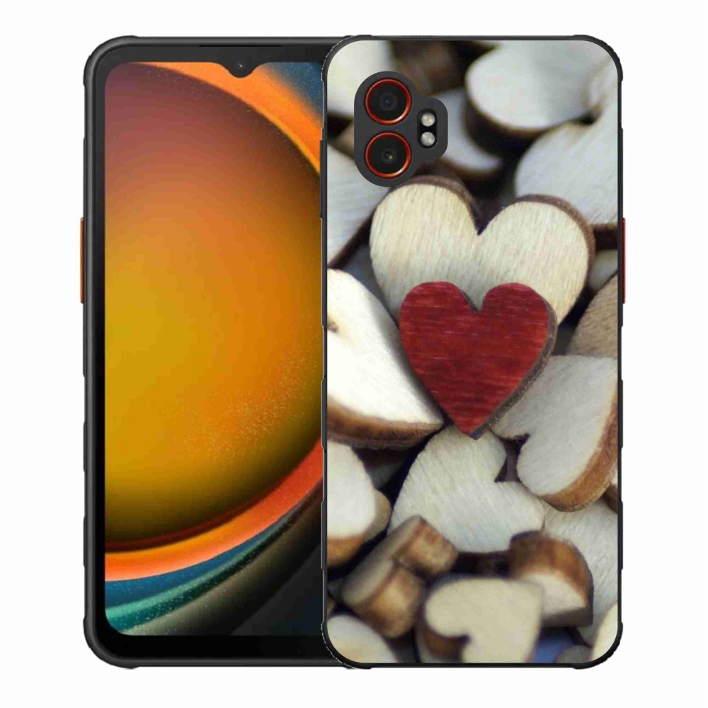 Zselés borítás mmCase Samsung Galaxy Xcover 7 Pro készülékhez - gravírozott piros szív