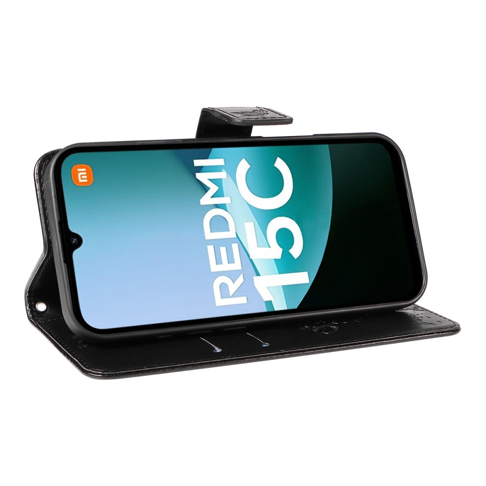 Fák könyve tok Xiaomi Redmi 15C 4G/5G (173mm) - fekete