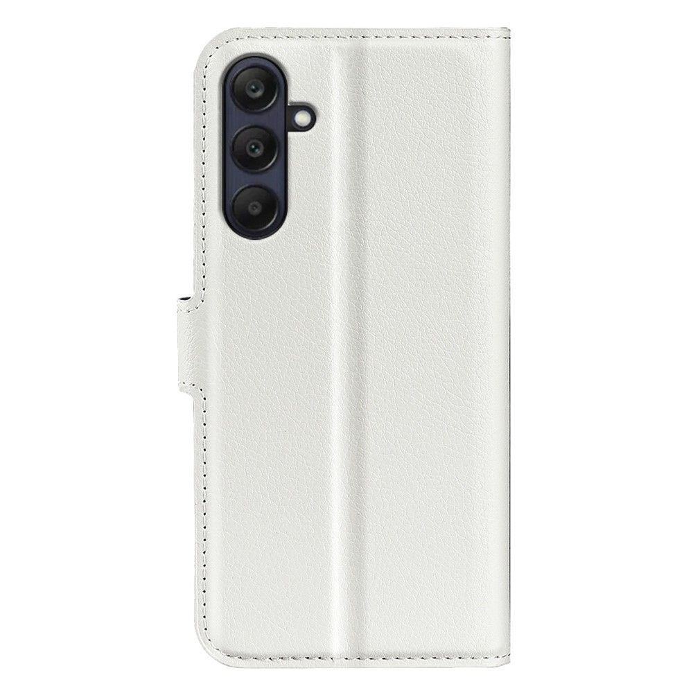 Litchi könyv tok Samsung Galaxy A26 5G - fehér