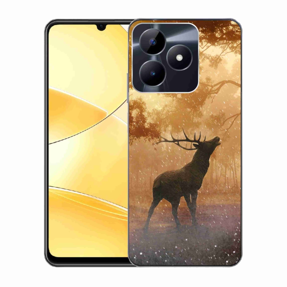 Zselés borítás mmCase a Realme C51/C53 készülékhez - szarvasok a szarvasbőgésben