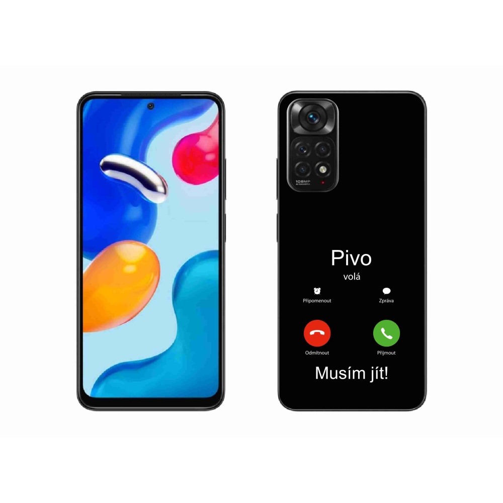 Gél borító mmCase a Xiaomi Redmi Note 11S 4G-hez - sör hívások fekete háttérrel