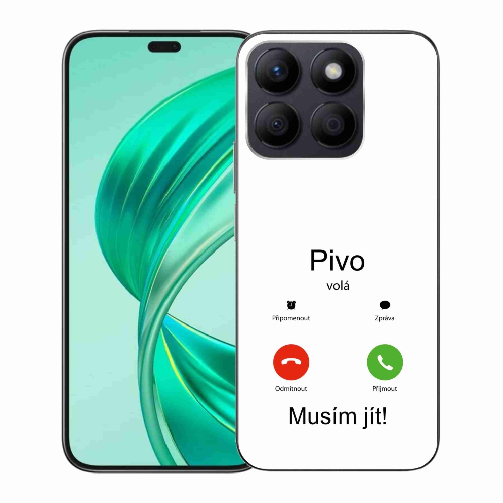 Gél borító mmCase a Honor X8b készülékhez - sör hívja a fehér hátteret