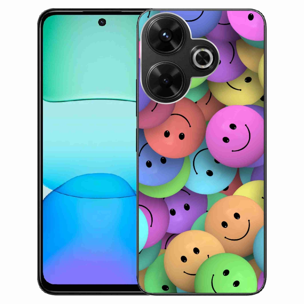 Gél borítás mmCase a Xiaomi Redmi 13 4G/Poco M6 4G számára - színes smiley-kkal
