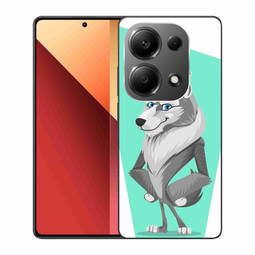 Gél borítás mmCase a Xiaomi Redmi Note 13 Pro 4G/Poco M6 Pro - rajzfilm farkashoz