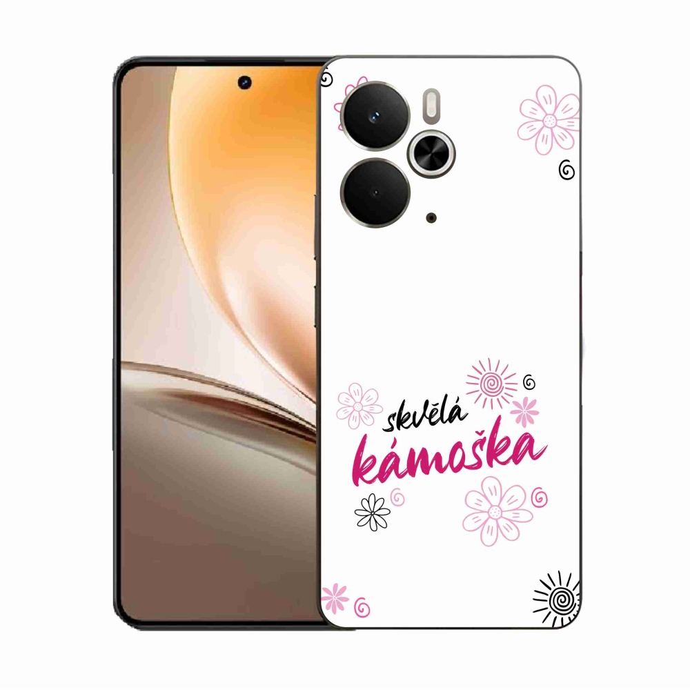 Gél borító mmCase a Realme 14 5G-n - nagyszerű haver fehér háttérrel