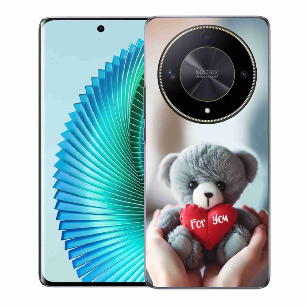 Gél borítás mmCase a Honor Magic 6 Lite 5G számára - mackó a szerelmesek számára