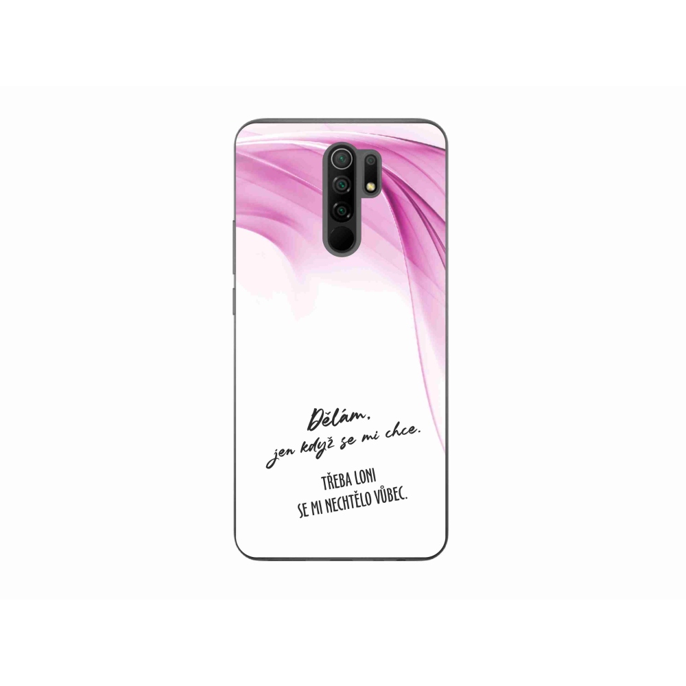 Gél borító mmCase a Xiaomi Redmi 9-hez - vicces szöveg 12 fehér háttérrel