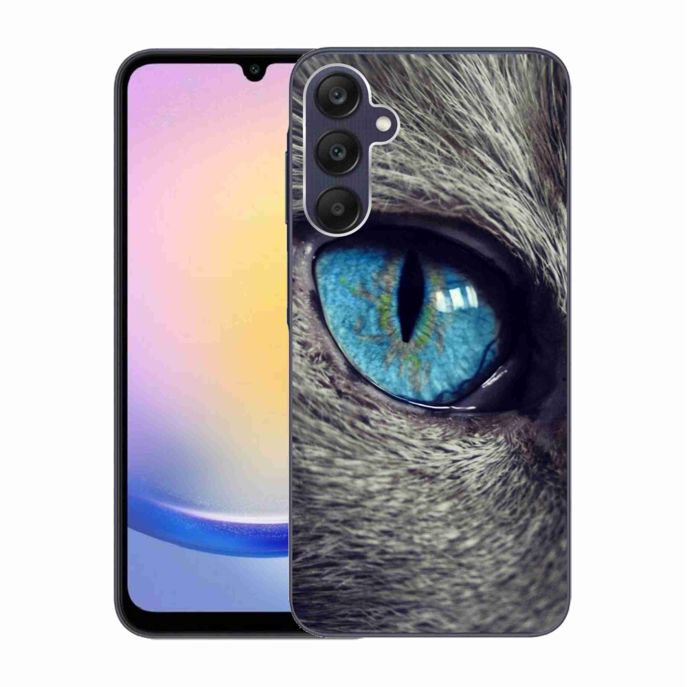Gél védőhuzat mmCase Samsung Galaxy A25 5G - kék macskaszem