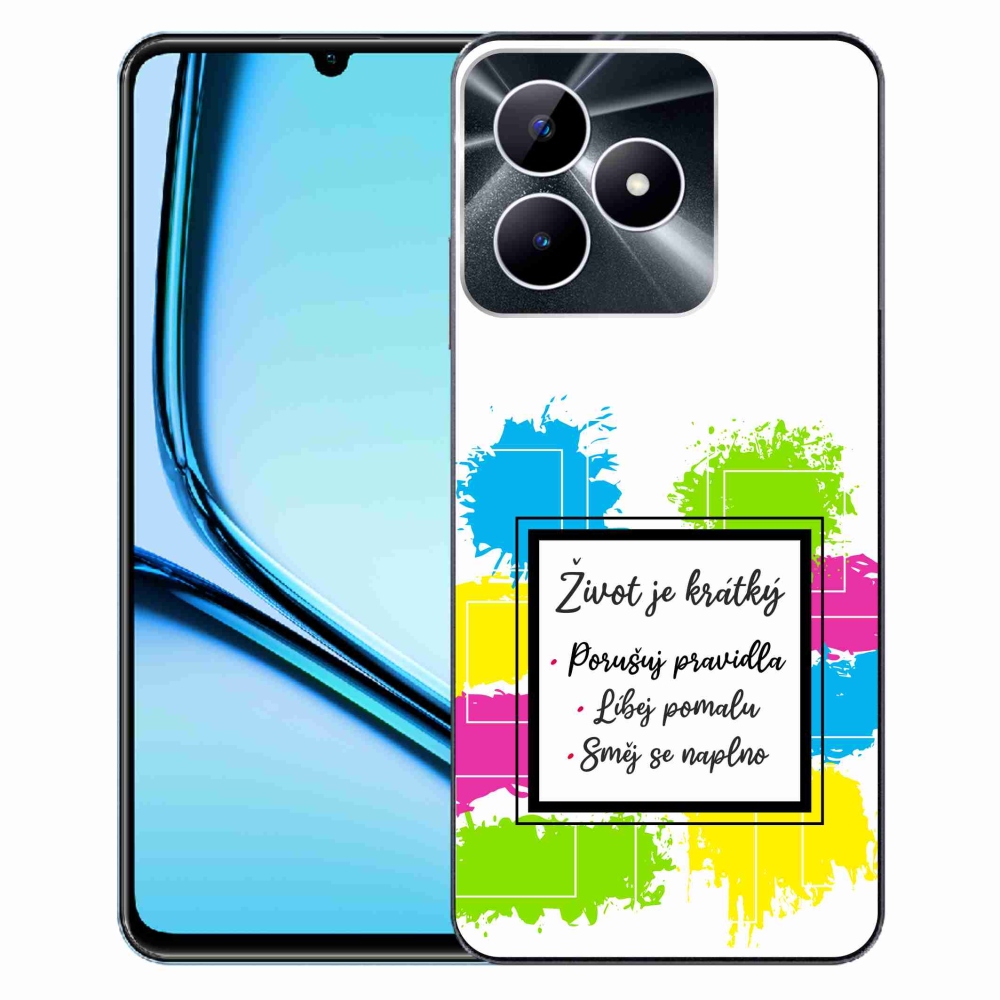 Gél borító mmCase a Realme Note 50 készülékhez - Idézet 5 fehér háttér