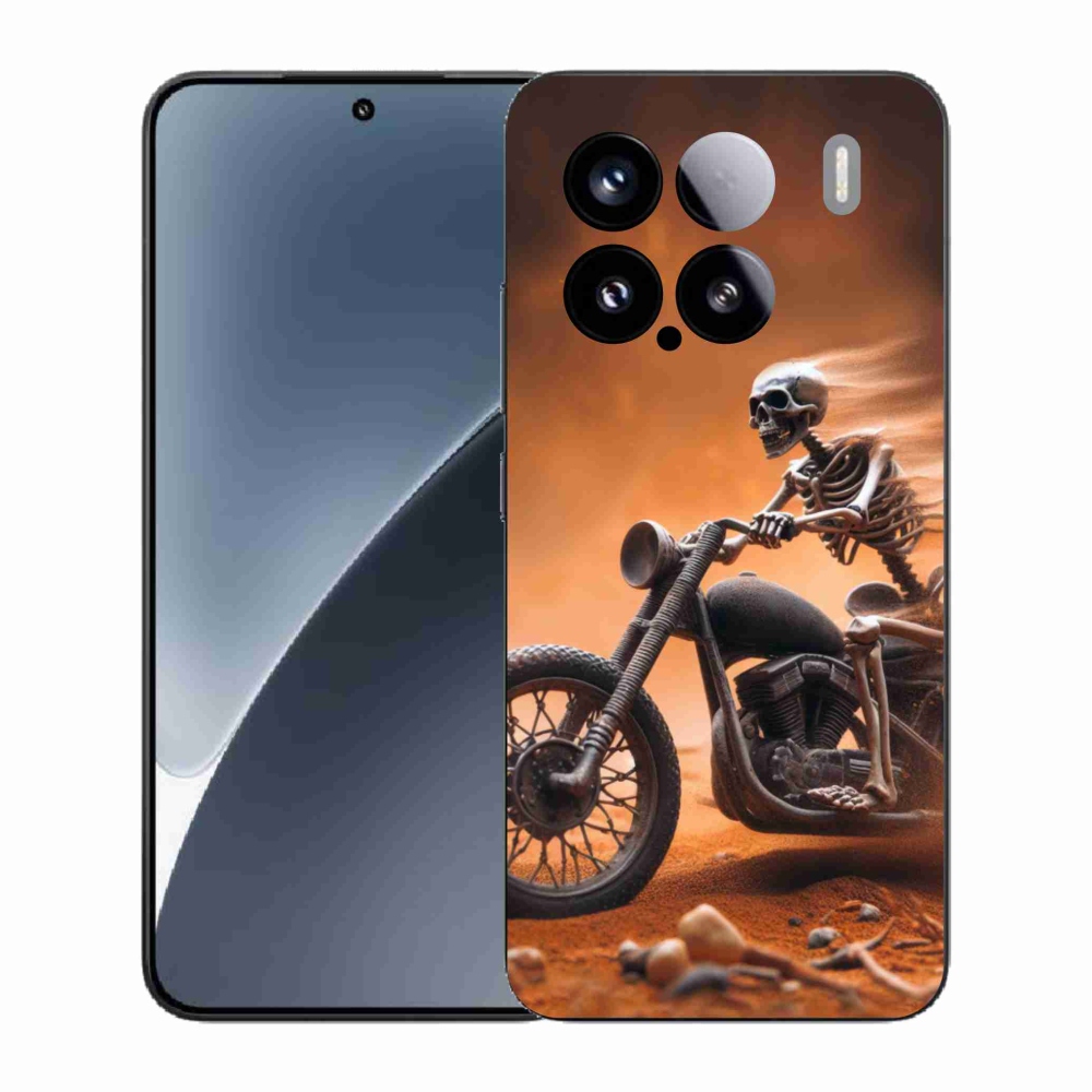 Gél borító mmCase a Xiaomi 15 - csontváz egy motorkerékpáron