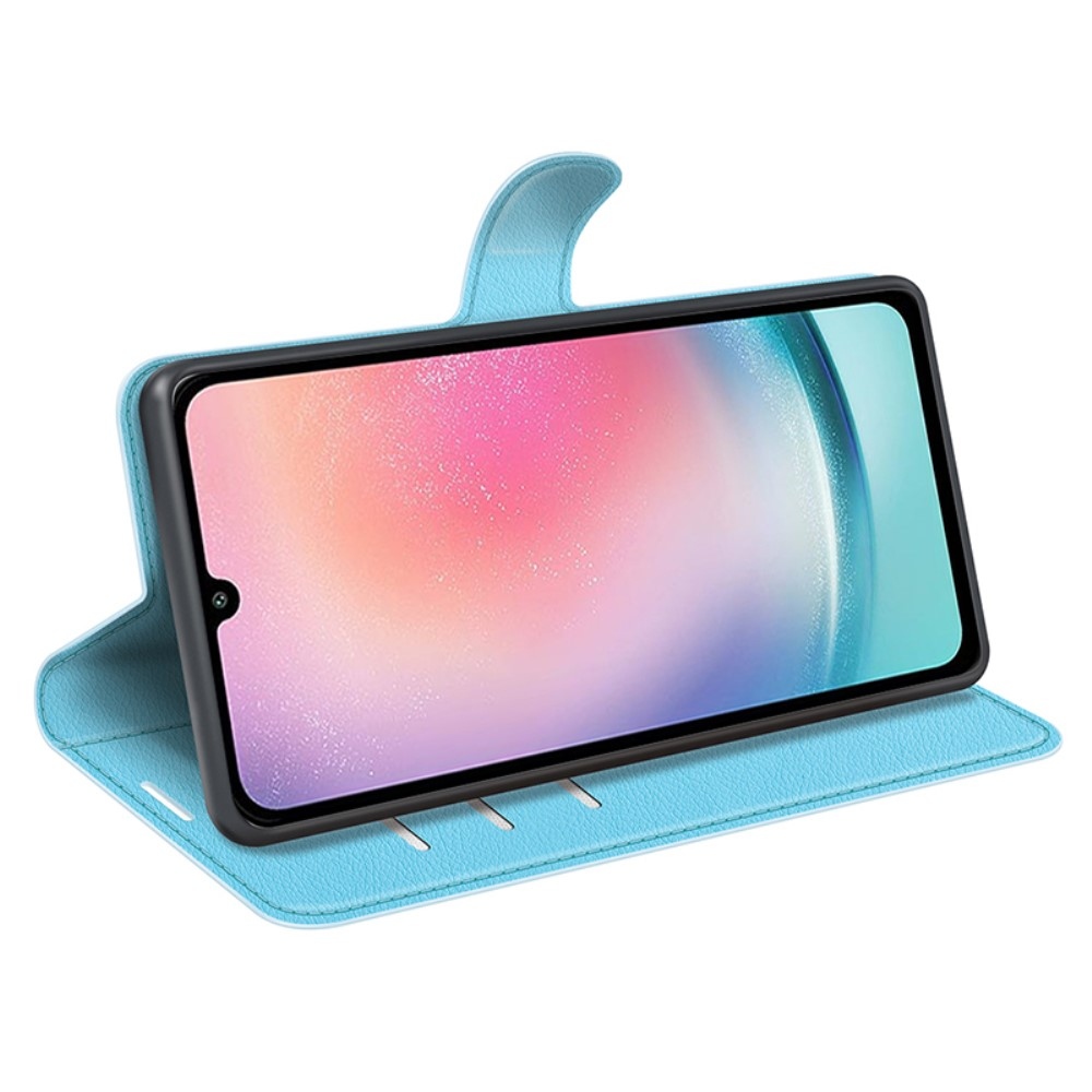 Litchi könyv tok Samsung Galaxy A25 5G - kék