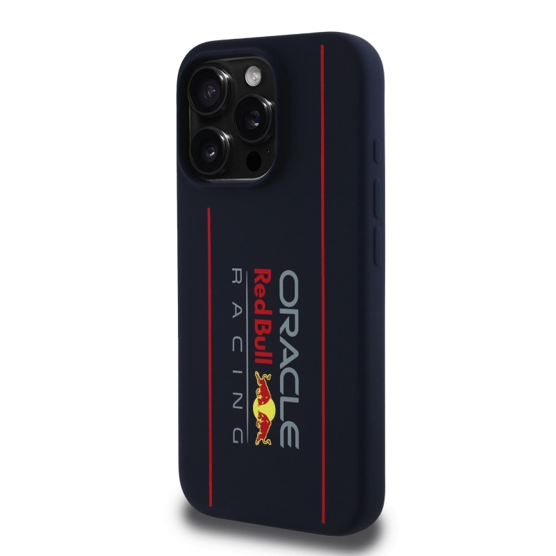 Red Bull szilikon függőleges logós MagSafe hátlap iPhone 15 Pro tengerészgyalogsághoz