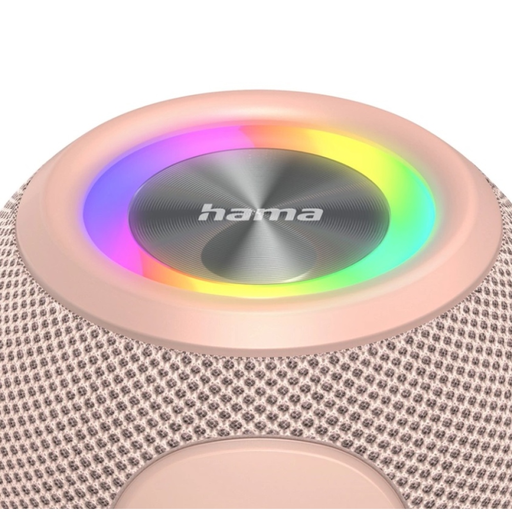 Hama Ball Bluetooth hangszóró 5 W, LED háttérvilágítás, USB-A, microSD foglalat - rózsaszín