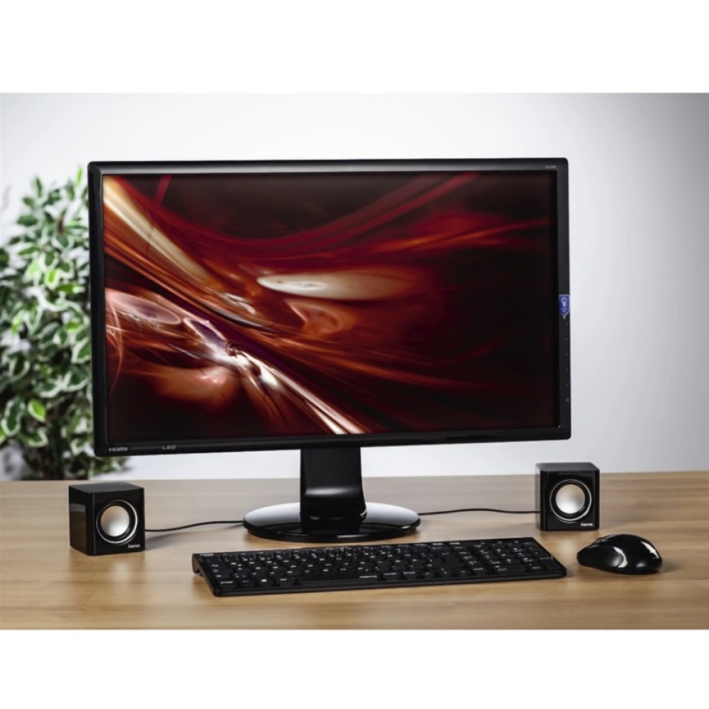 Hama Laptop hangszórók Sonic Mobil 185 - Fekete/ezüst