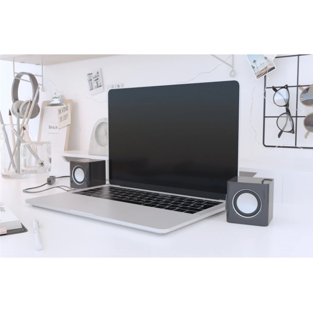 Hama Laptop hangszórók Sonic Mobil 185 - Fekete/ezüst