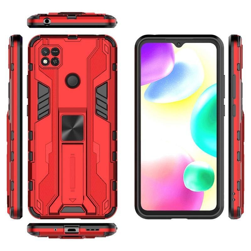 Kemény, tartós hibrid borítás Xiaomi Redmi 10A - piros