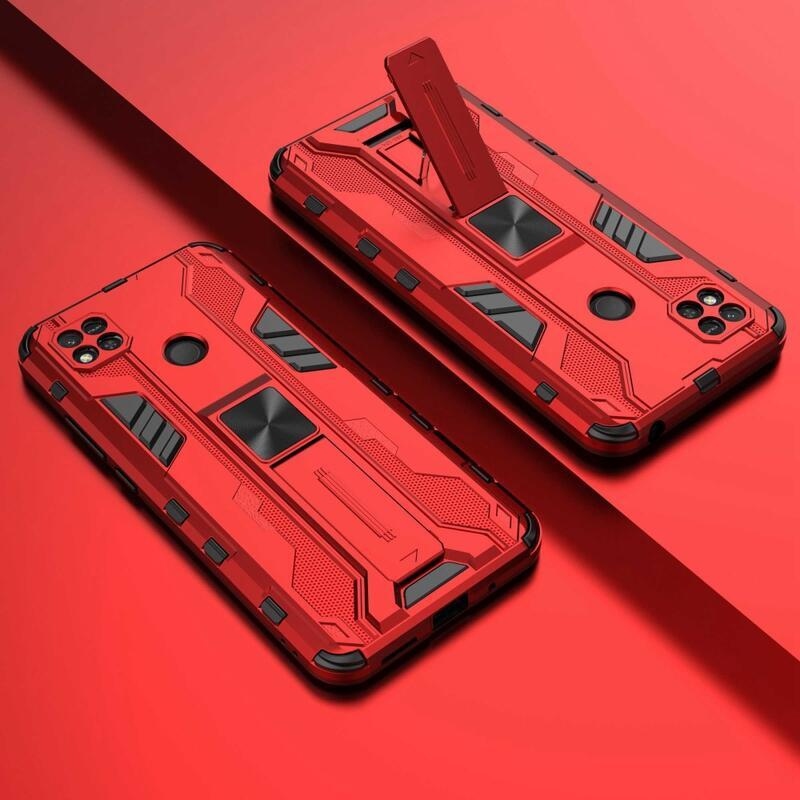 Kemény, tartós hibrid borítás Xiaomi Redmi 10A - piros