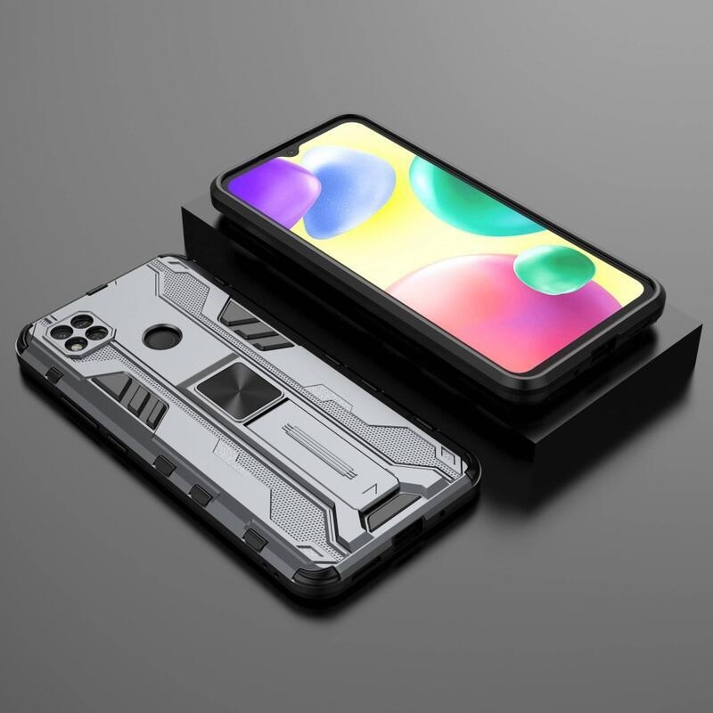 Kemény, tartós hibrid borítás a Xiaomi Redmi 10A készülékhez - szürke