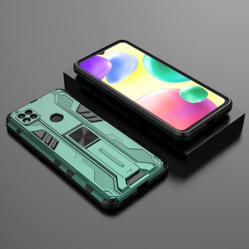 Kemény, tartós hibrid borítás a Xiaomi Redmi 10A készülékhez - zöld