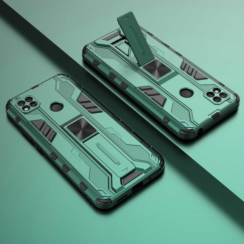 Kemény, tartós hibrid borítás a Xiaomi Redmi 10A készülékhez - zöld