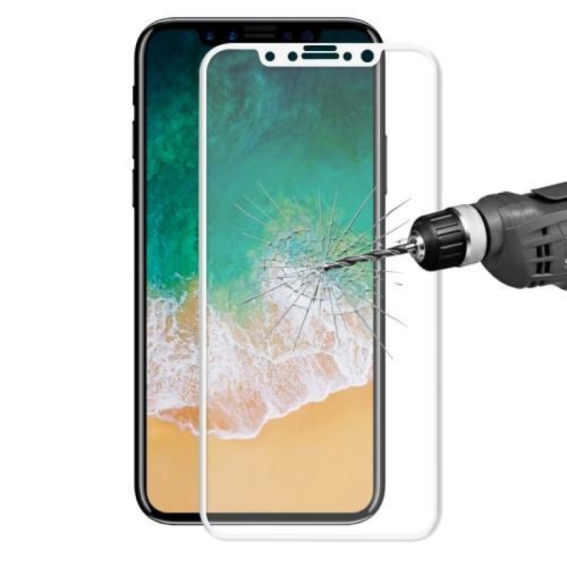 HAT teljes képernyős edzett üveg iPhone X készülékhez - fehér keret