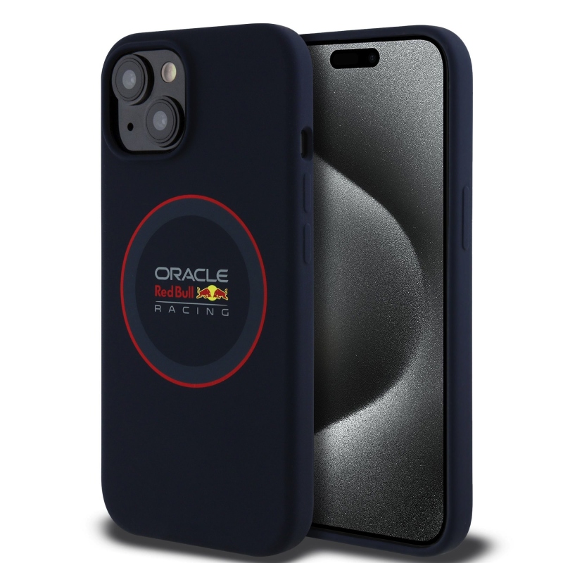 Red Bull szilikon Red Ring MagSafe hátlapi borító iPhone 15 Navy számára