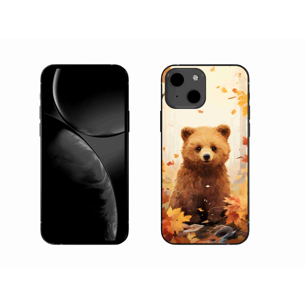 Zselés borítás mmCase iPhone 13 készülékhez - medve az erdőben