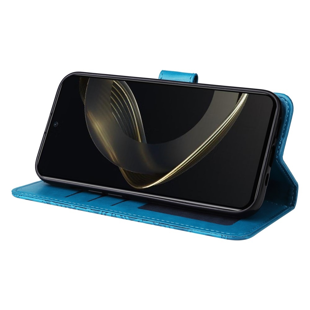 Napraforgó könyvtáska Huawei Nova 12 SE-hez - kék