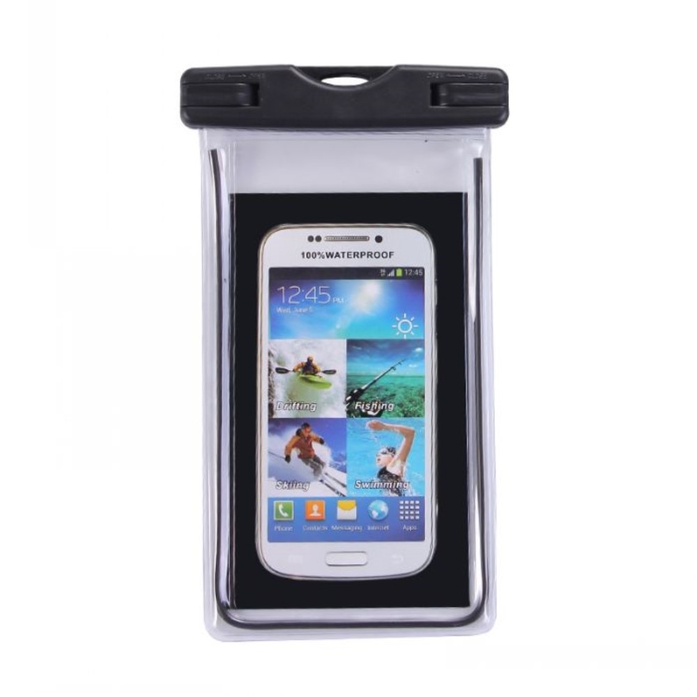 Vízálló mobiltelefon tok 173 mm x 107 mm-ig - fekete színben