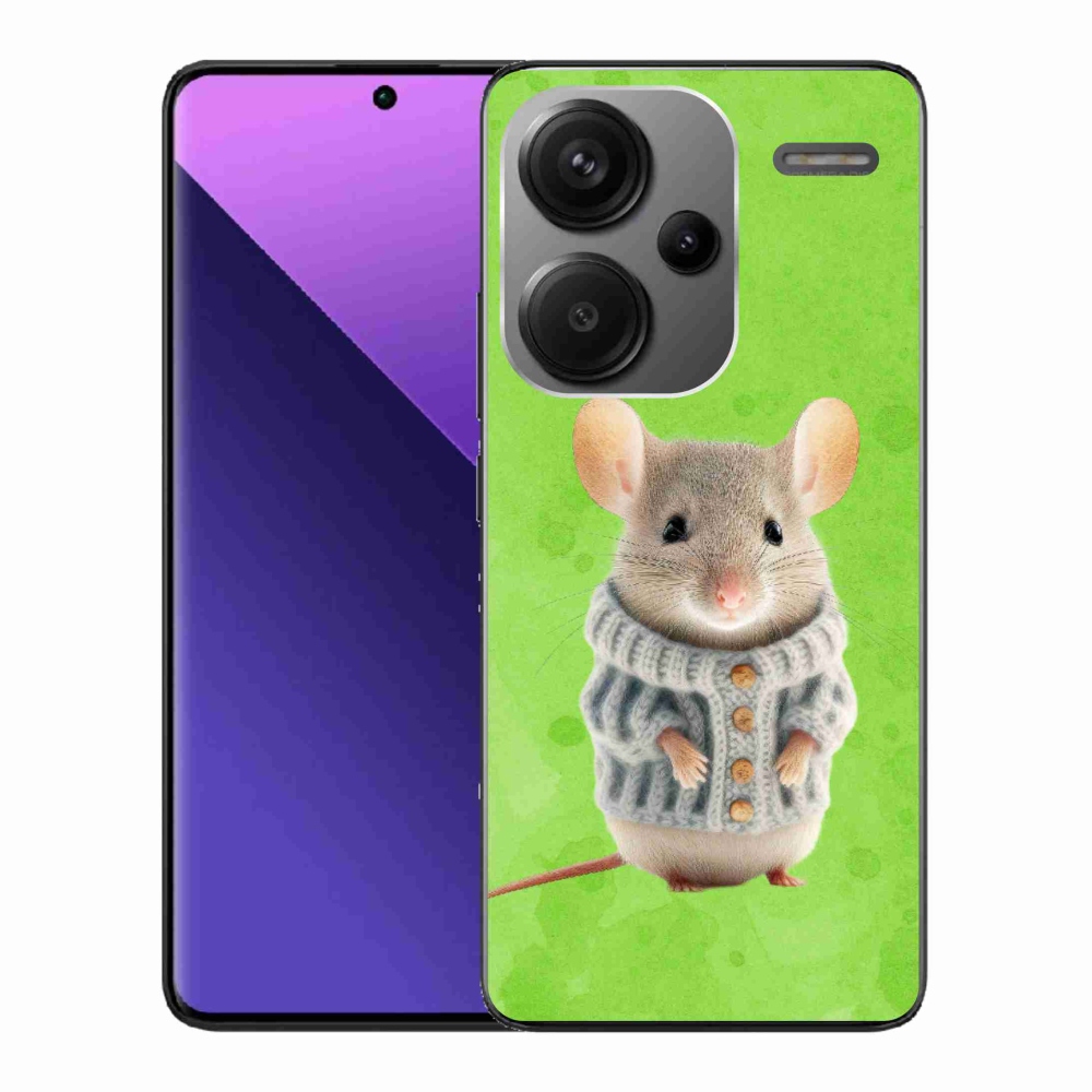 Gél borítás mmCase a Xiaomi Redmi Note 13 Pro+ 5G - egér pulóverben