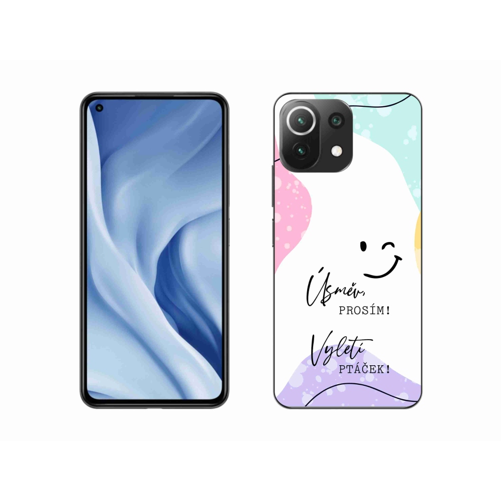 Gél borító mmCase a Xiaomi Mi 11 Lite 4G/5G-hez - vicces szöveg 4 fehér háttérrel