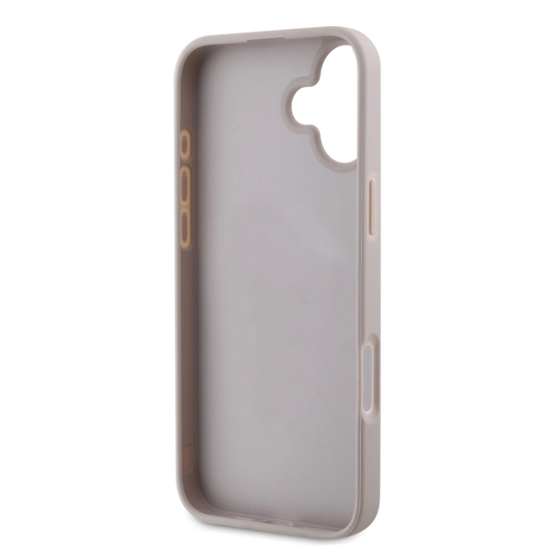 Guess PU 4G csíkos hátlap iPhone 16 rózsaszínű készülékhez