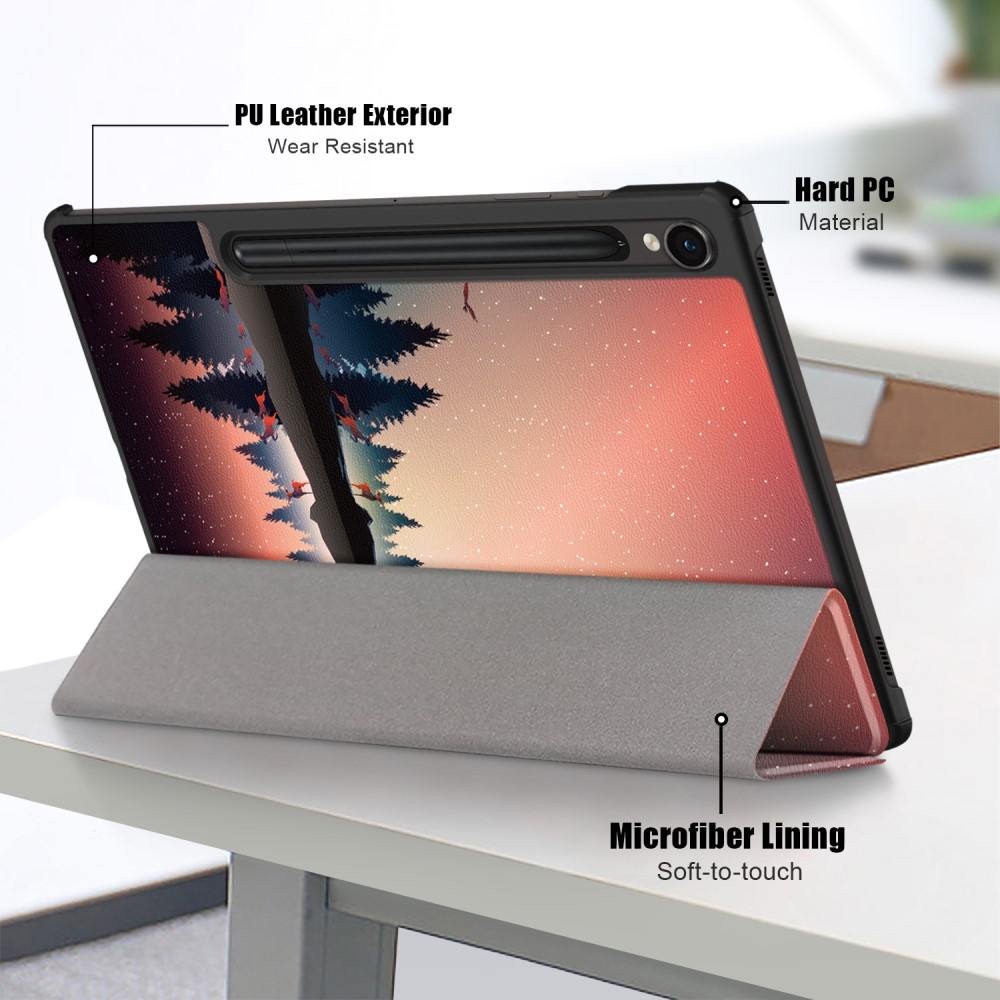 Nyomtatás intelligens záró tok Samsung Galaxy Tab S9 FE/Tab S10 FE - erdő