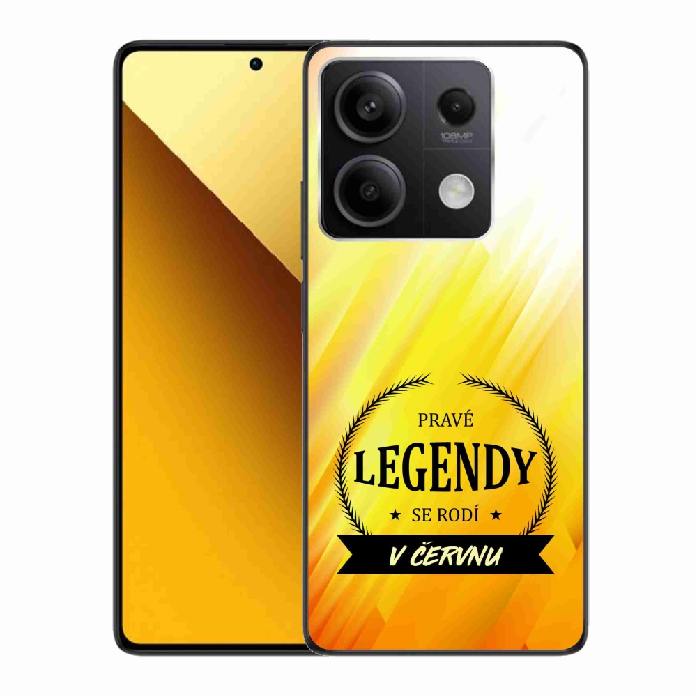 Gél borítás mmCase a Xiaomi Redmi Note 13 5G - Legendák júniusban sárga háttérrel
