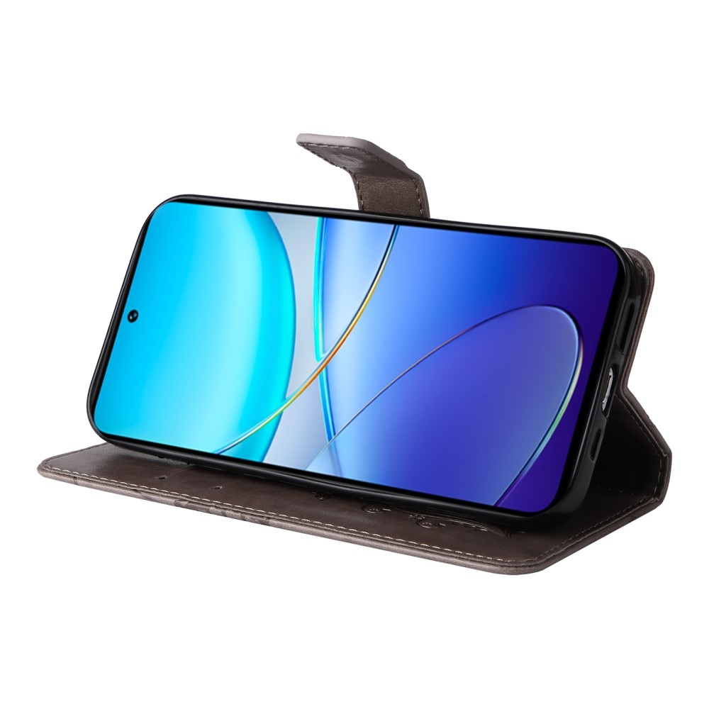 Nagy pillangó könyv tok a Vivo V40 SE 4G/5G-hez - szürke