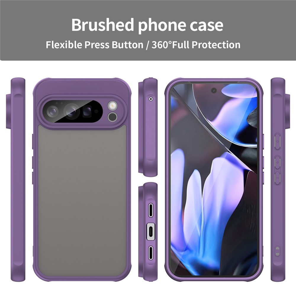 Zselés tok kemény hátlappal a Google Pixel 10 Pro XL számára - lila
