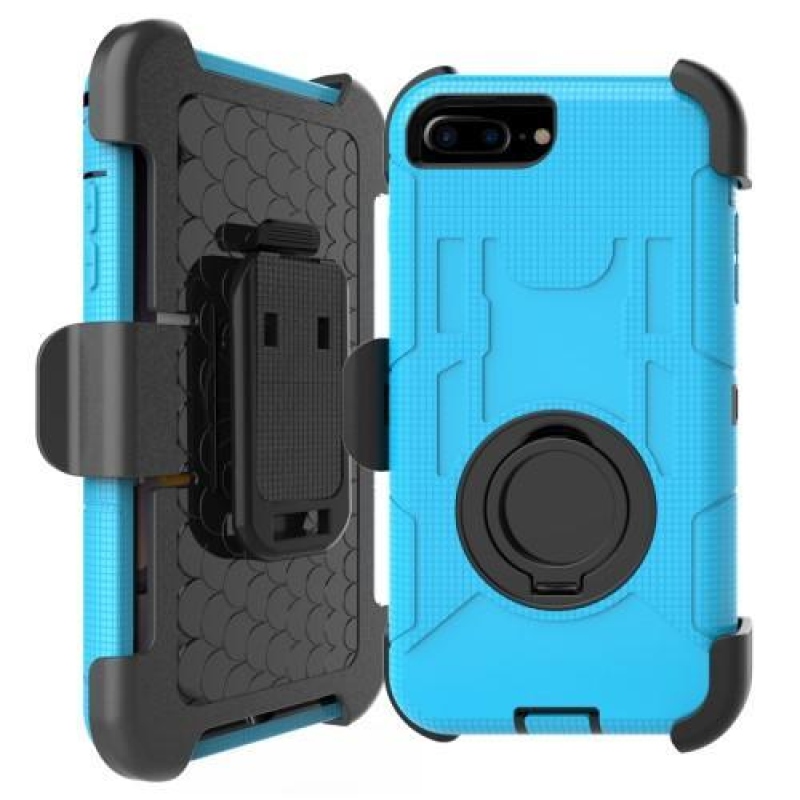 Nagy teherbírású hibrid tok iPhone 7 Plus és 8 Plus készülékhez - kék
