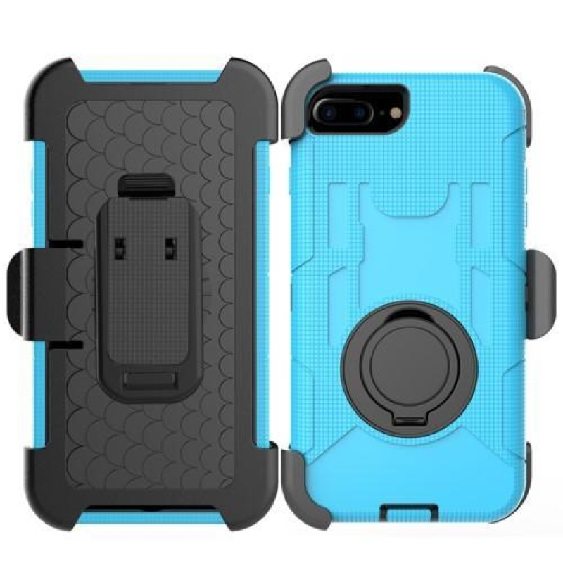 Nagy teherbírású hibrid tok iPhone 7 Plus és 8 Plus készülékhez - kék