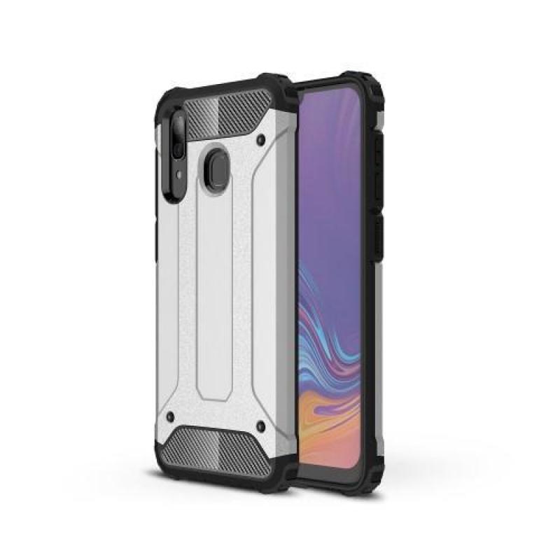 Nehéz strapabíró hibrid mobiltok Samsung Galaxy A30 / A20 - ezüst
