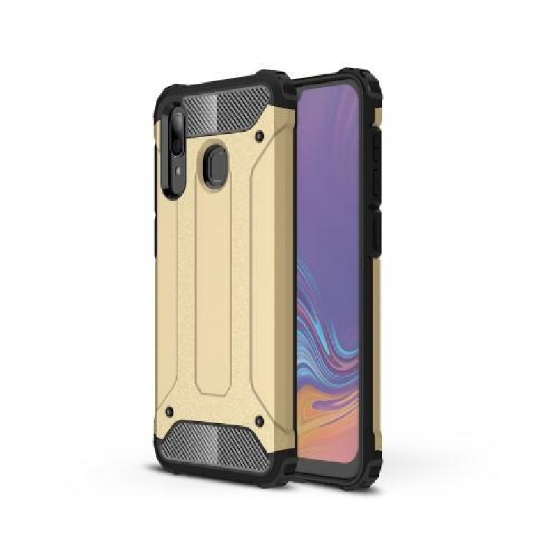Nehéz, tartós hibrid mobiltok Samsung Galaxy A30 / A20 - arany színben