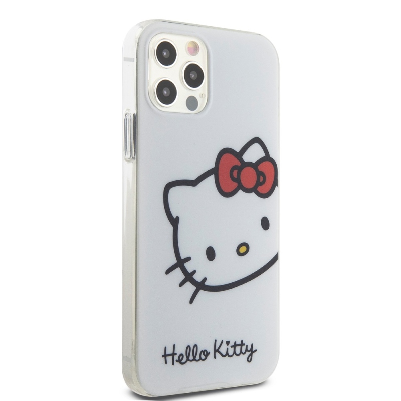Hello Kitty IML Head logós hátlap iPhone 12/12 Pro fehérhez