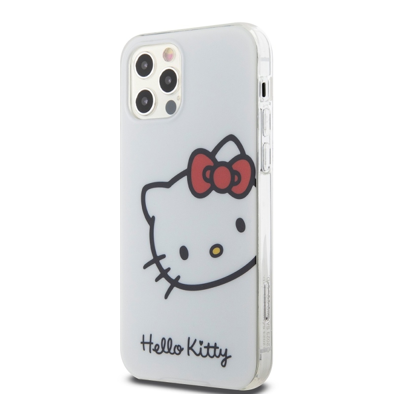 Hello Kitty IML Head logós hátlap iPhone 12/12 Pro fehérhez