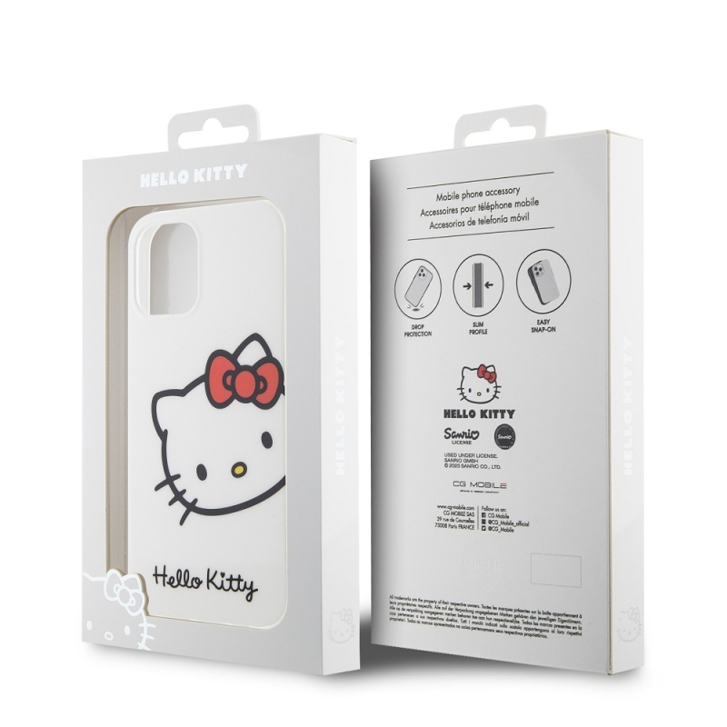 Hello Kitty IML Head logós hátlap iPhone 12/12 Pro fehérhez