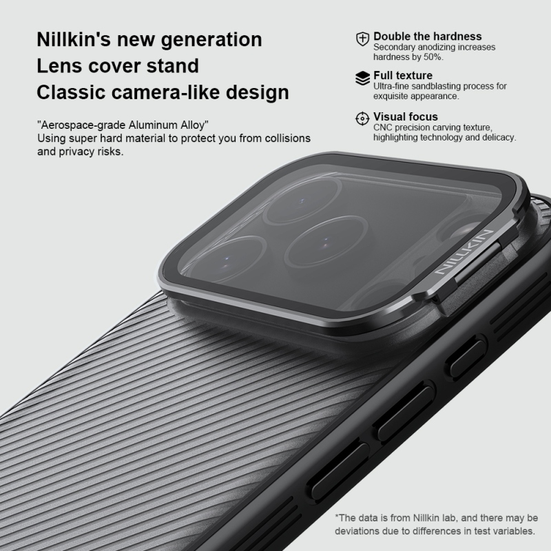 Nillkin CamShield támasz hátsó borító Apple iPhone 17 Pro átlátszó fekete