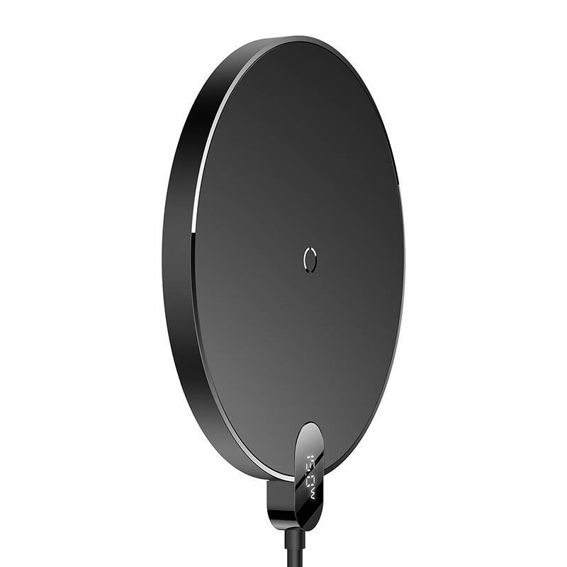 Baseus Digitális LED kijelző Gen 2 vezeték nélküli töltő 15W Fekete