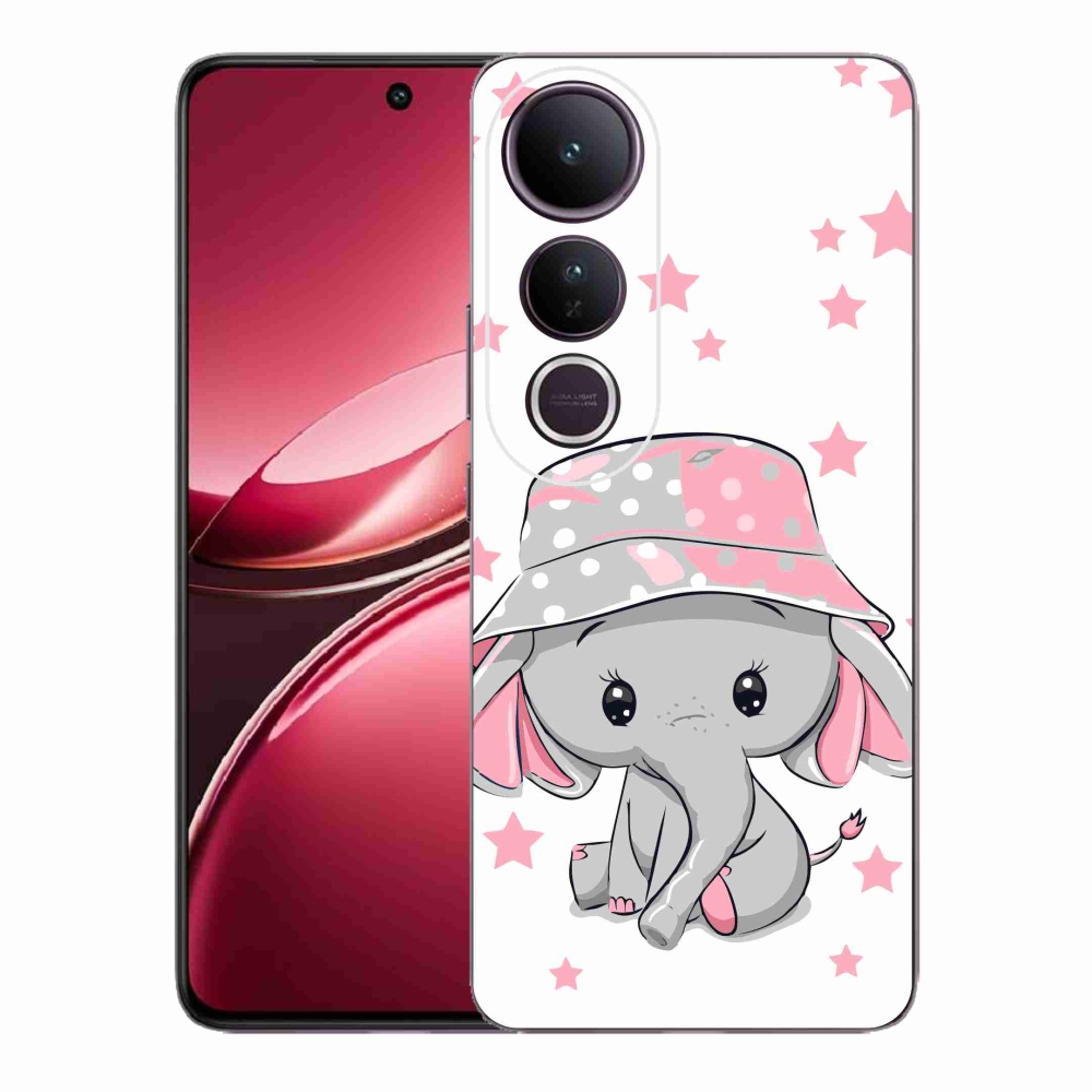 Gél borítás mmCase a Vivo V50 Lite 4G/5G - rózsaszín elefántra