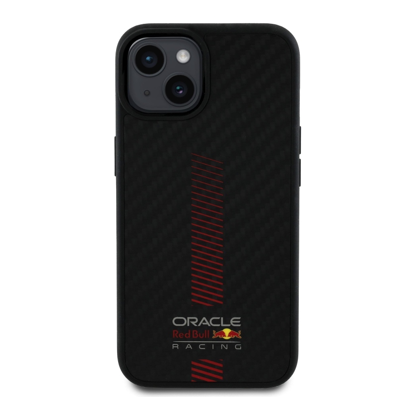 Red Bull Carbon Powerbar MagSafe MagSafe hátlap az iPhone 14 készülékhez Fekete