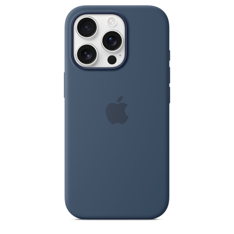 MYYK3ZM/A Apple szilikon borító, beleértve a. Magsafe iPhone 16 Pro-hoz Denim