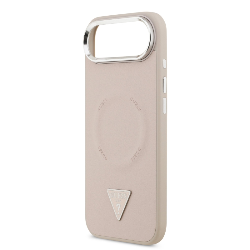 Guess PU bőr háromszög logó MagSafe hátlap iPhone Air rózsaszínhez