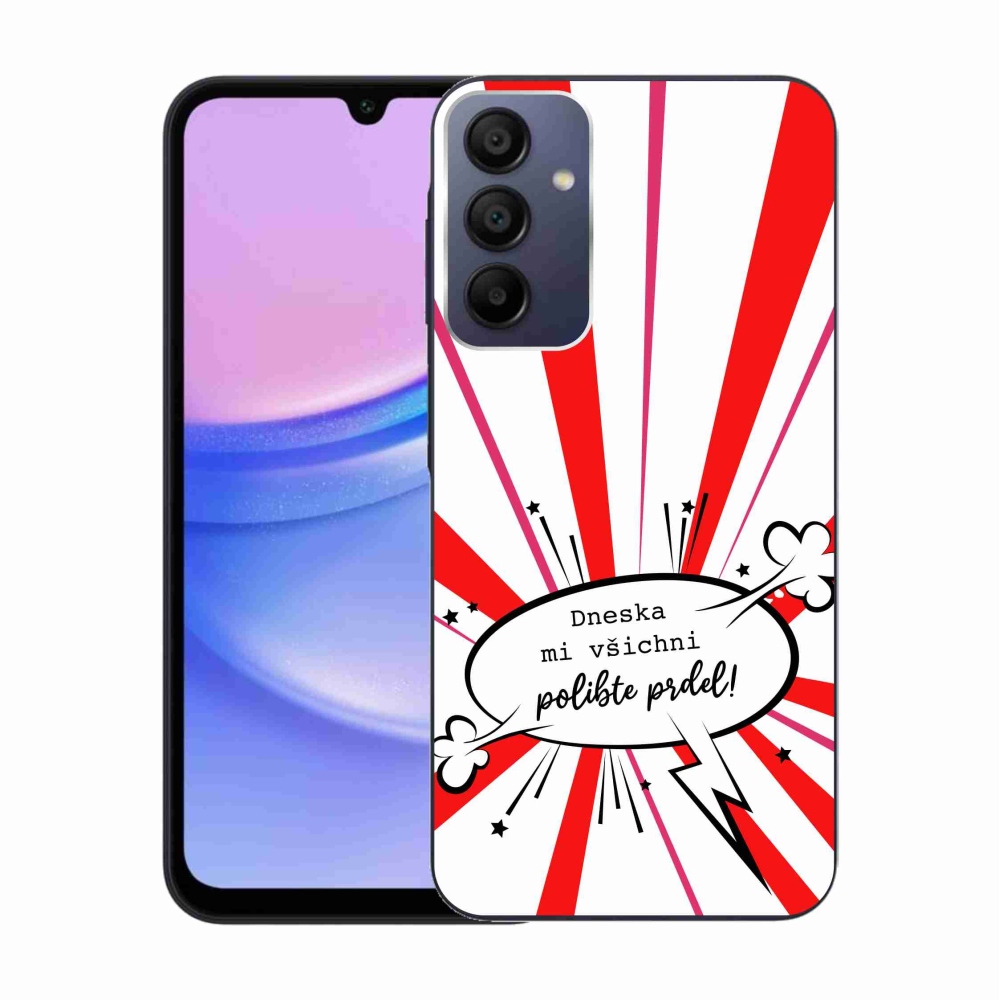 Gél borító mmCase Samsung Galaxy A15 4G/5G - vicces szöveg 15 fehér háttérrel